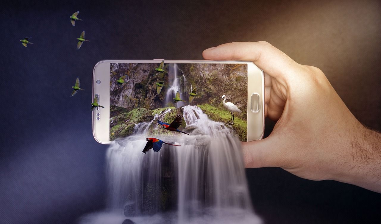 mobile waterfall